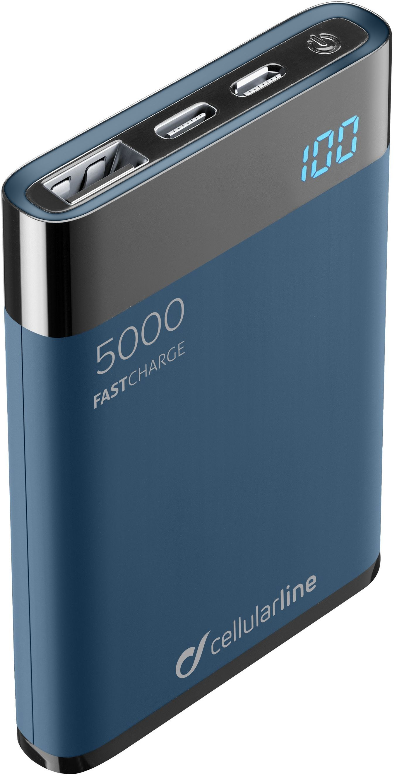 Kompaktná powerbanka CellularLine FreePower Manta HD 5000 mAh modrá