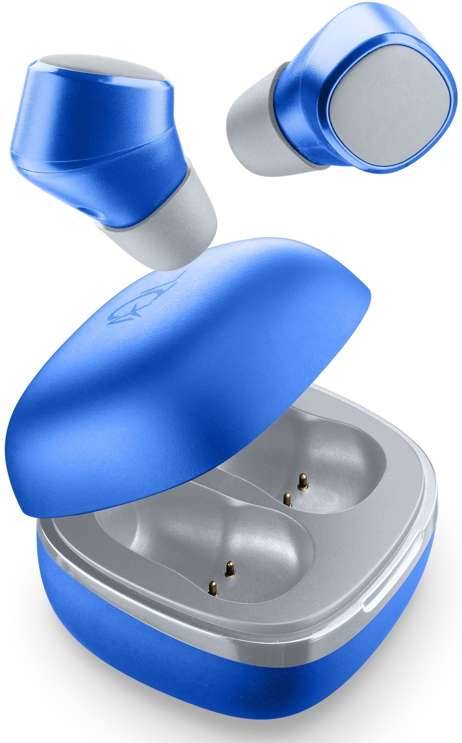 True Wireless slúchadlá CellularLine Evade s dobíjacím puzdrom, modrá