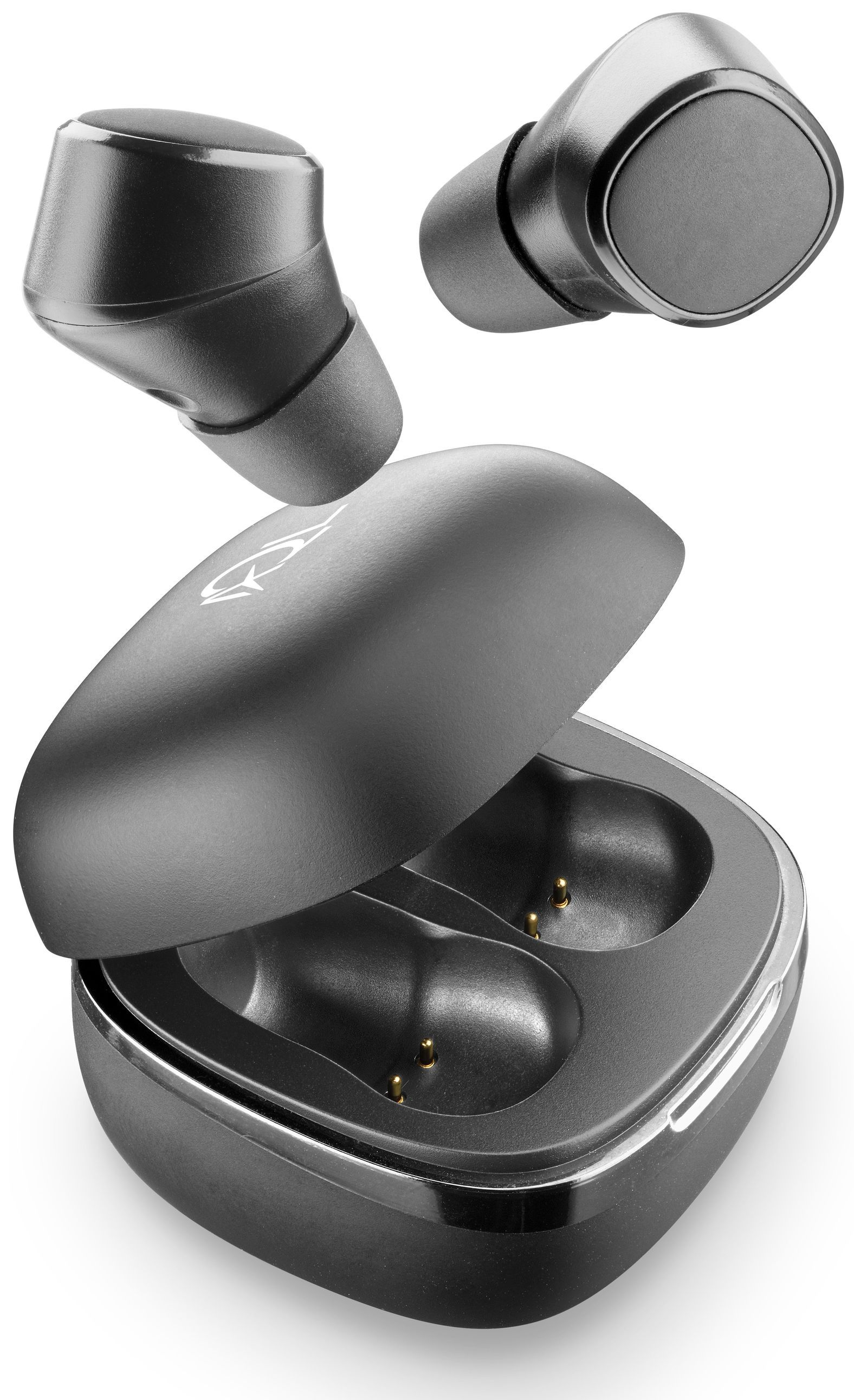 True Wireless slúchadlá CellularLine Evade s dobíjacím puzdrom, čierna
