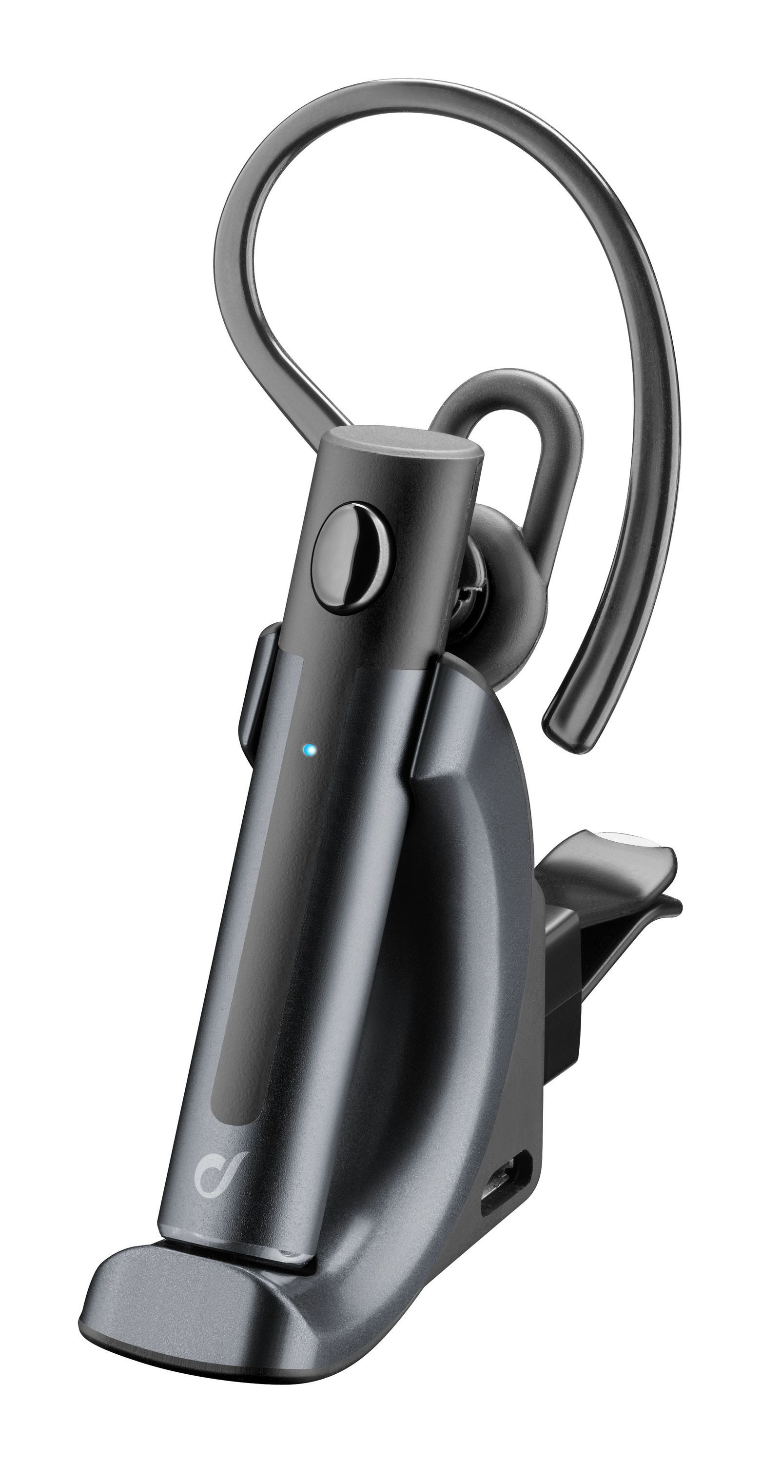 Bluetooth headset CellularLine Magnet s nabíjacou základňou čierna