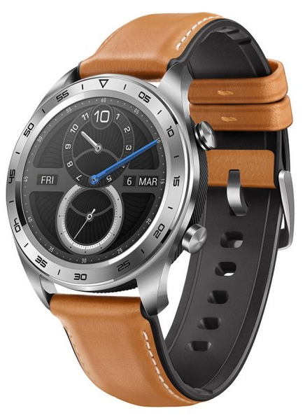 Honor Watch Magic s koženým remienkom strieborná