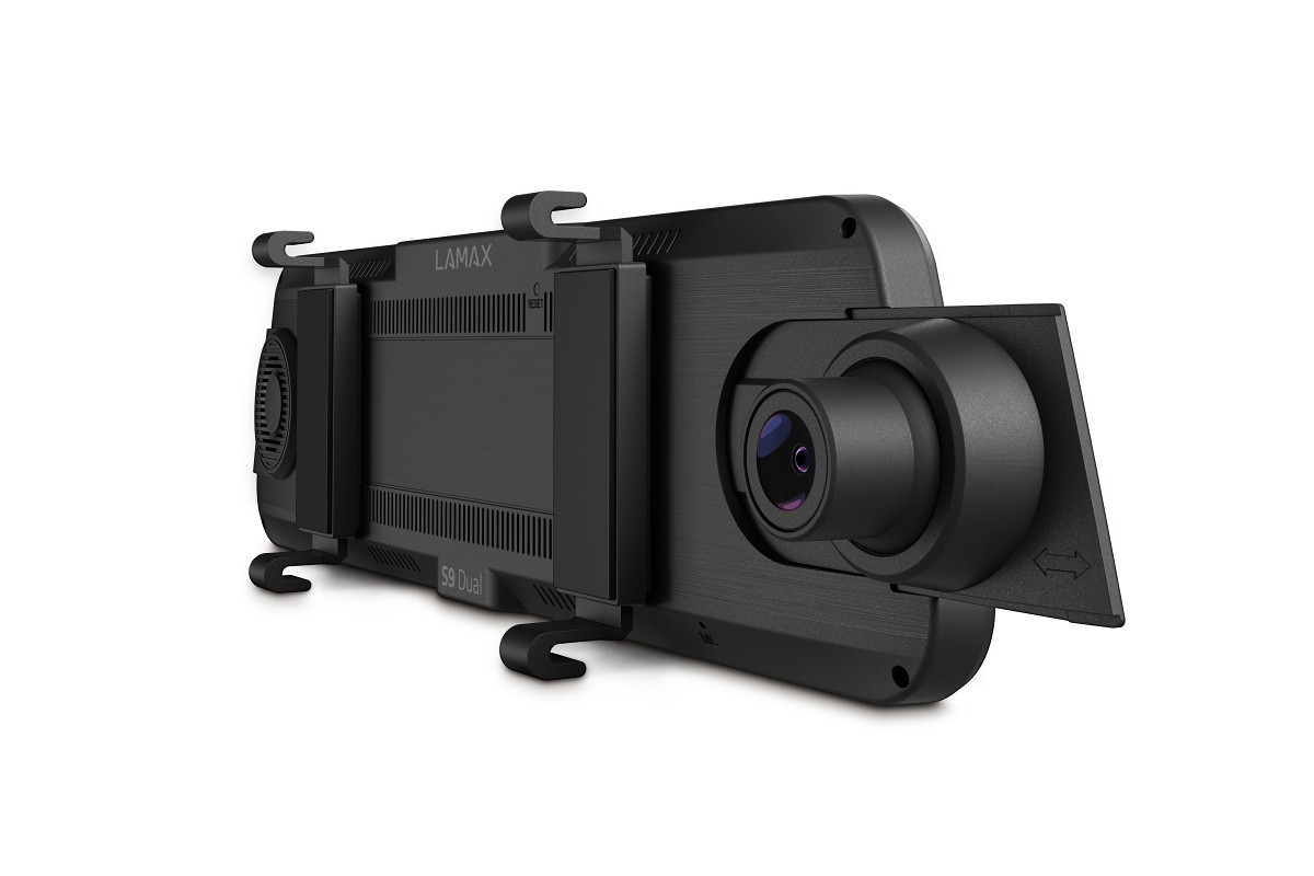 Chytré spätné zrkadlo Lamax S9 Dual GPS s externou kamerou