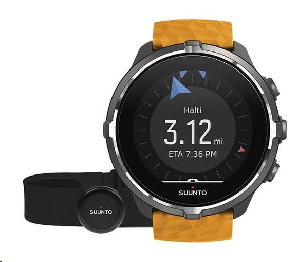 Chytré športové hodinky Suunto Spartan Sport WHR Baro Amber + hrudný pás
