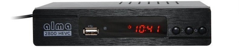 Set top box ALMA 2800 DVB-T2 / Full HD / MPEG2 / MPEG4 / HEVC / USB / čierna