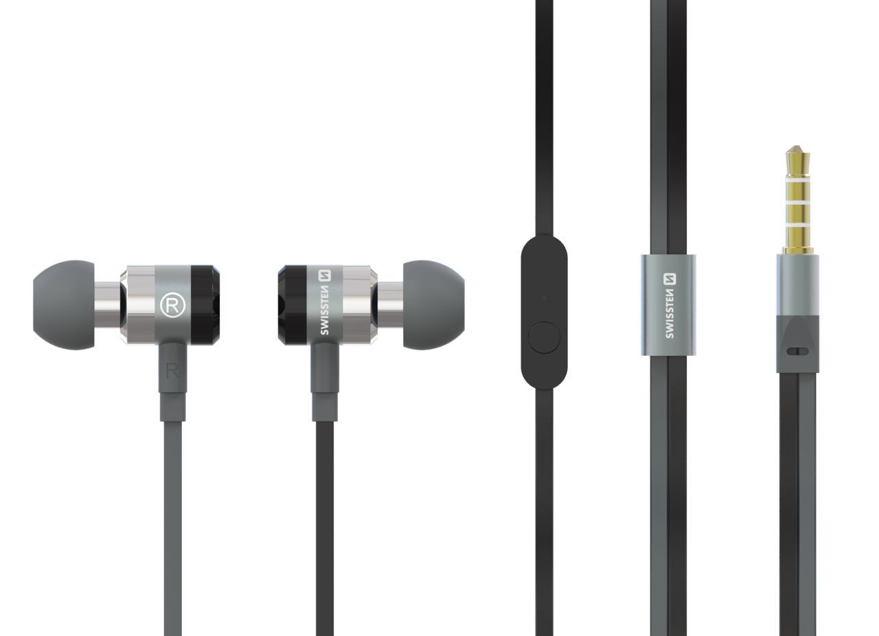 Slúchadlá Swissten Earbuds SuperBass YS900 čierne