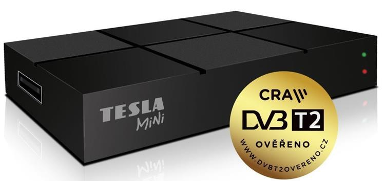Prijímač DVB-T / T2 TESLA TE-380 mini čierna