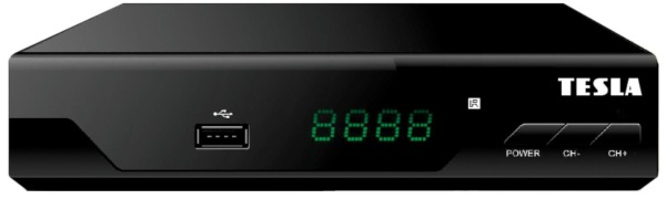 Stolový prijímač a rekordér s USB TESLA TE-310, DVB-T2 HEVC FTA čierna