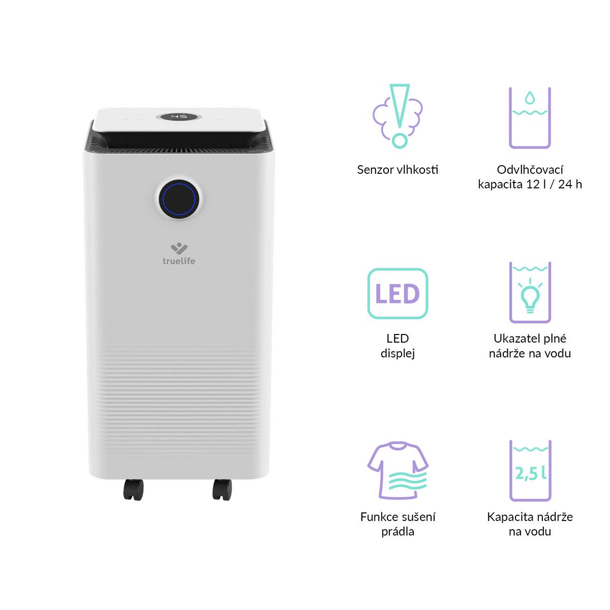 Odvlhčovač vzduchu TrueLife AIR Dehumidifier DH5 Touch