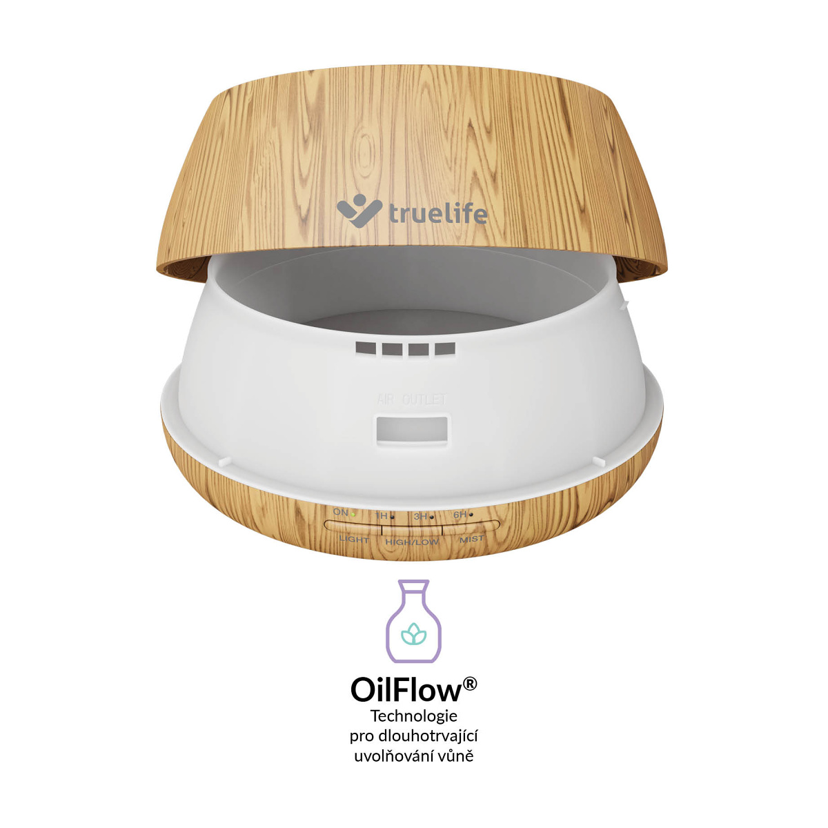 Aróma difuzér a zvlhčovač vzduchu TrueLife AIR Diffuser D9 Smart so zabudovaným reproduktorom