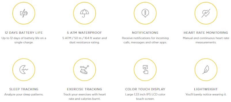 Fitness náramok Xiaomi Amazfit Cor Black