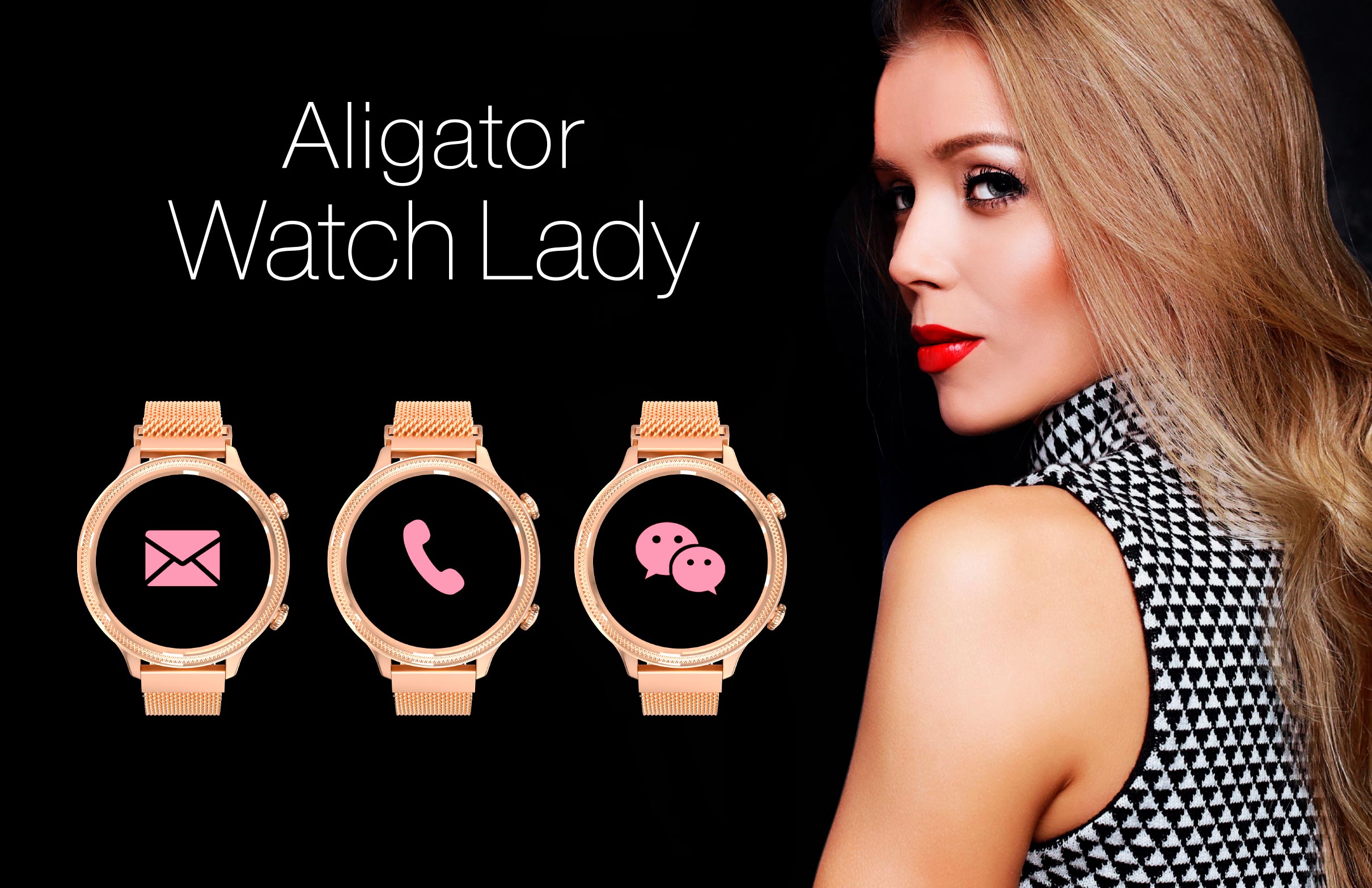 Aligator Watch Lady zlatá
