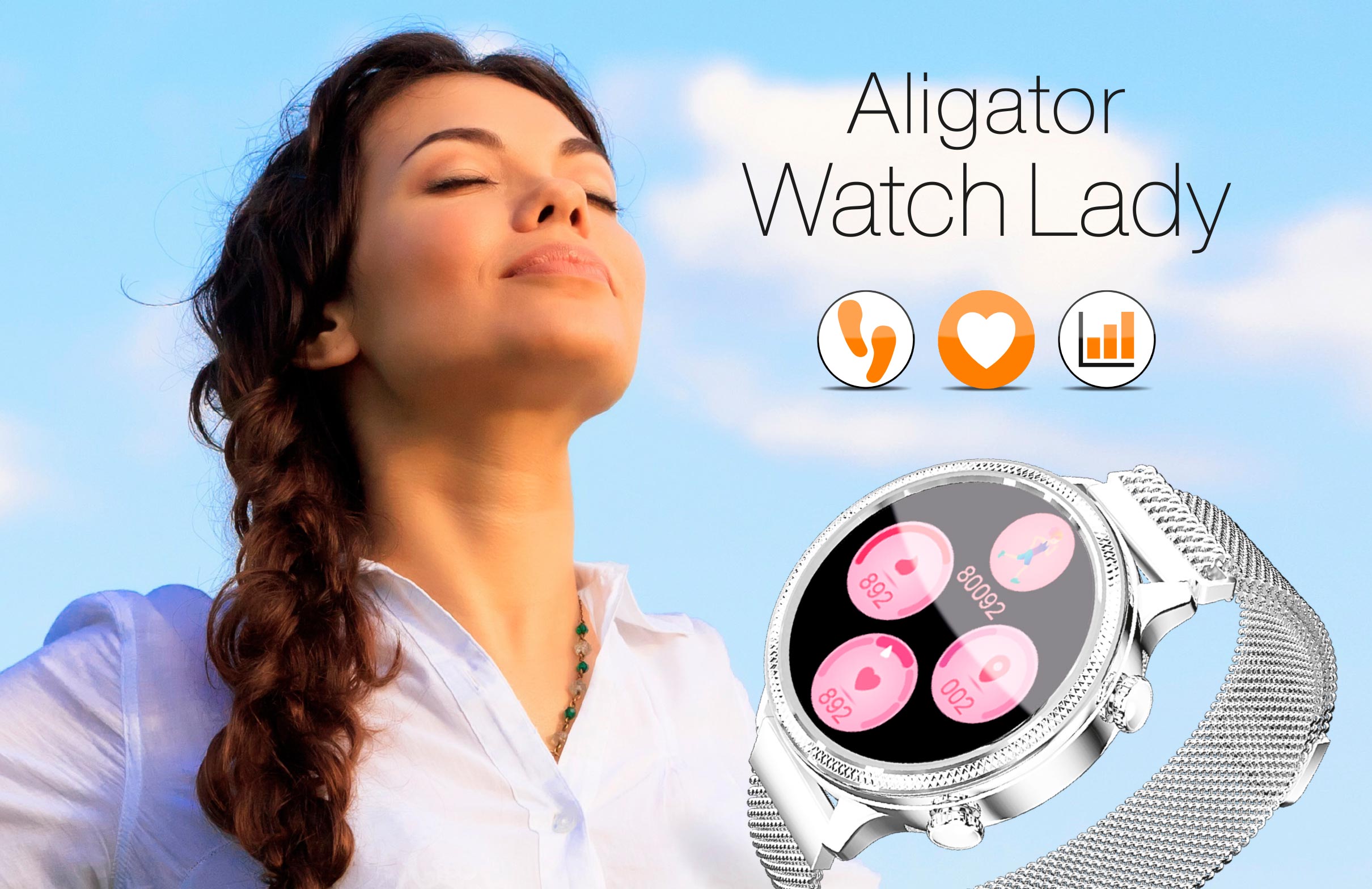 Aligator Watch Lady stříbrná