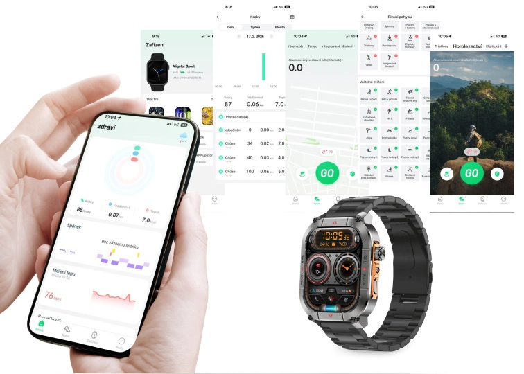 Aligator Watch Sport GPS čierna