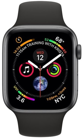 Hodinky Apple Watch Series 4 40mm Space Grey Aluminium - čierny športové pásik