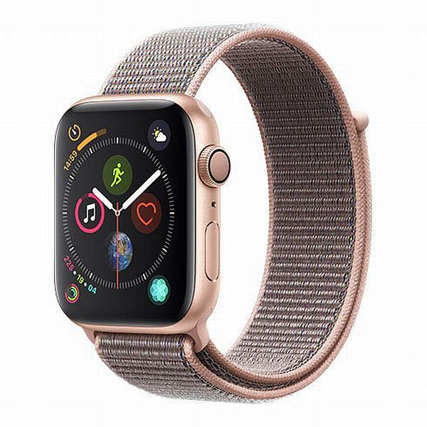 Hodinky Apple Watch Series 4 40mm Rose zlaté Aluminium - pieskovo ružový prevliekacia pásik