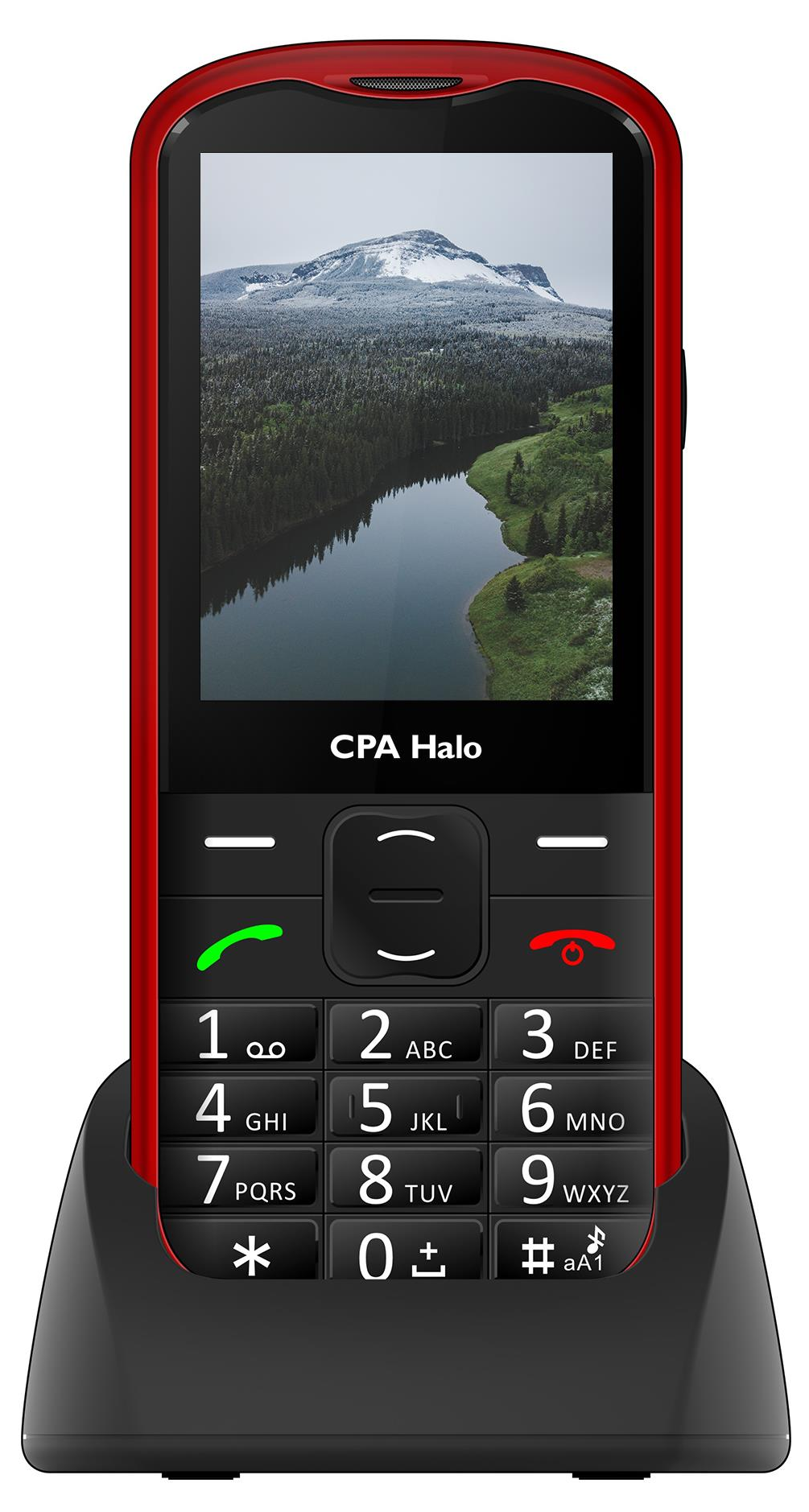 Telefon CPA Halo 18 Senior černý s nabíjecím stojánkem