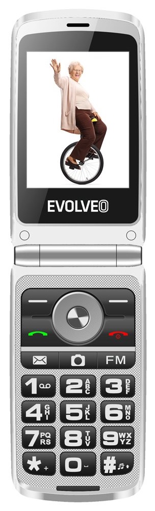 Evolveo EasyPhone FG s nabíjacím stojanom, červená
