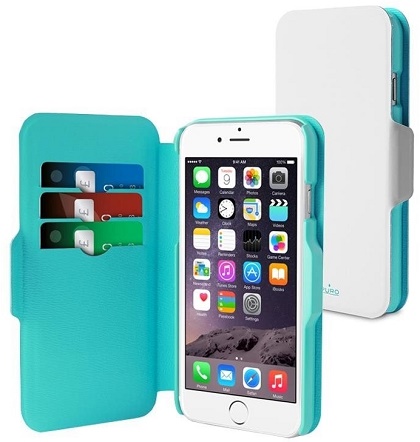 Puro BI-COLOR WALLET flipové púzdro Apple iPhone 6 Plus white / blue