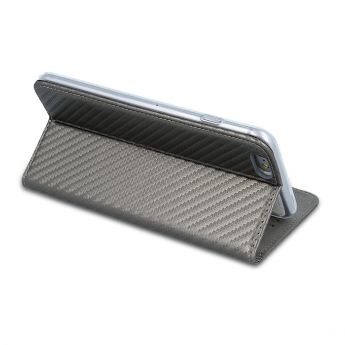 Smart Carbon flilpové púzdro Apple iPhone 7 steel