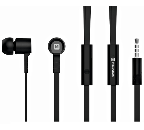 SLÚCHADLÁ SWISSTEN Earbuds RAINBOW YS-D2 black