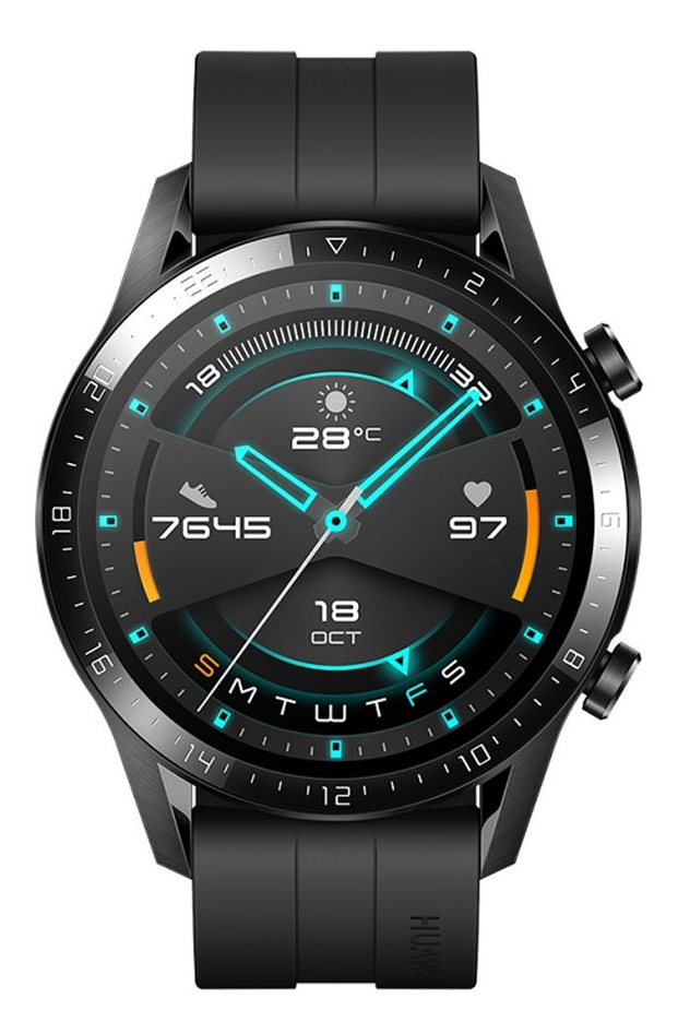 Huawei Watch GT 2 strieborná, Hnedý kožený opasok
