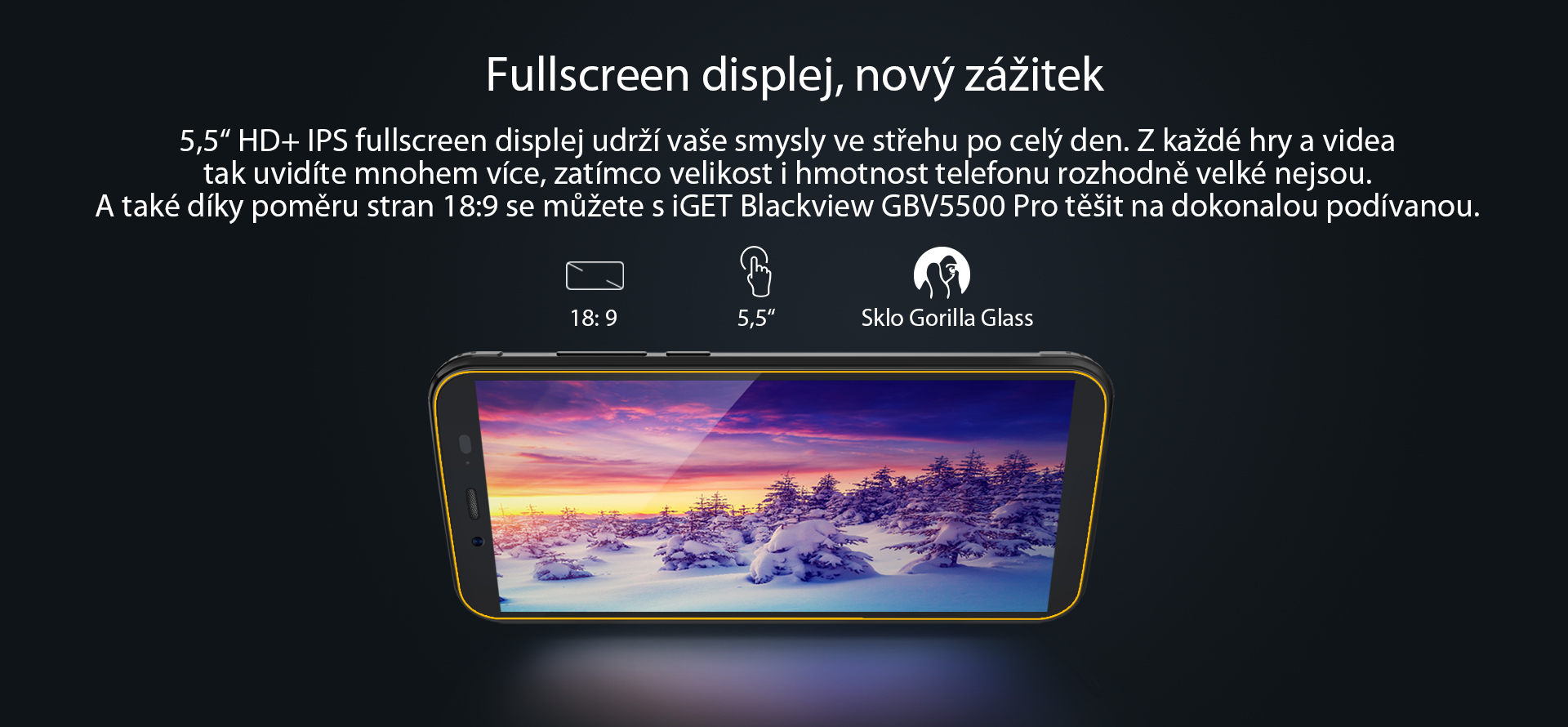 iget Blackview GBV5500 Plus 3GB / 32GB žltá