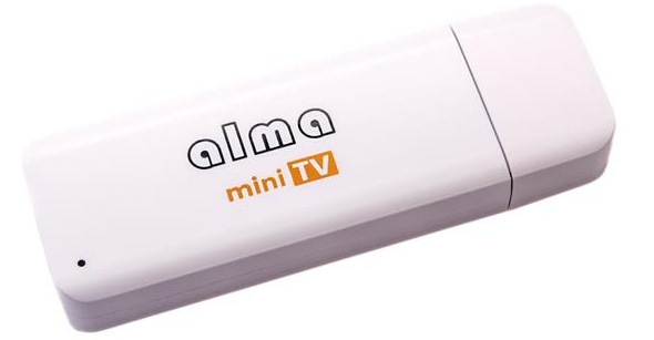 ALMA Mini TV externí DVB-T/T2 / Full HD/ H.265/ HEVC/ EPG/ USB/ anténa/ biela