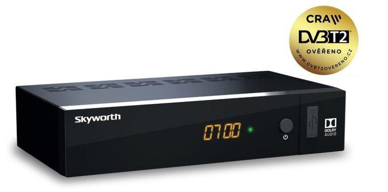 DVB-T2 Set Top Box Skyworth SKW-T21FTA, čierna