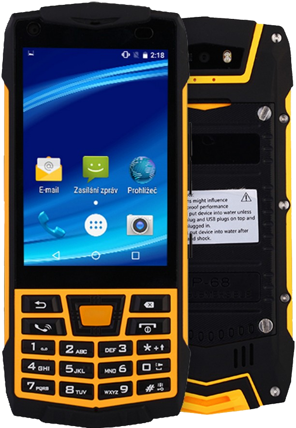 Mobilný telefón mobil smartphone CUBE1 T1C Black / Yellow