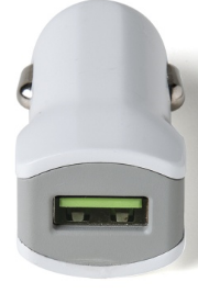 Autonabíjačka Celly Turbo s USB výstupom, 2,4A biela