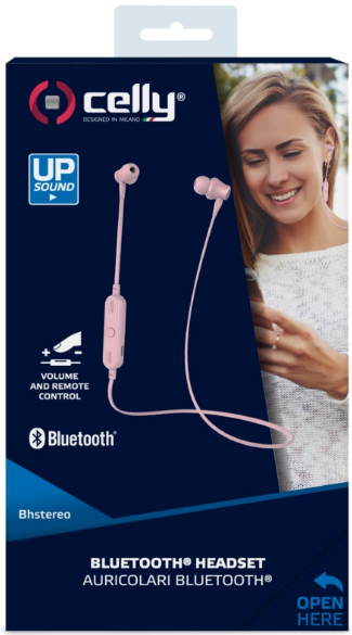 Bluetooth slúchadlá Celly ružová