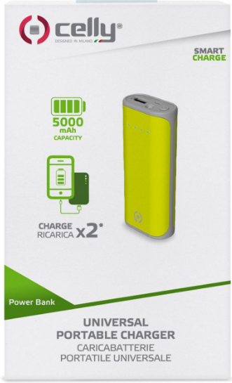 PowerBank Celly Dial 5000mAh zelená