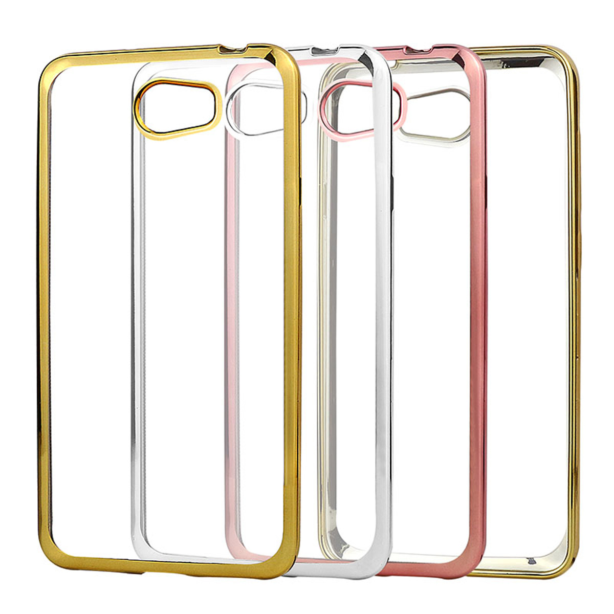 Puzdro ELECTRO JELLY Apple Iphone X transparentný ružovo / zlaté