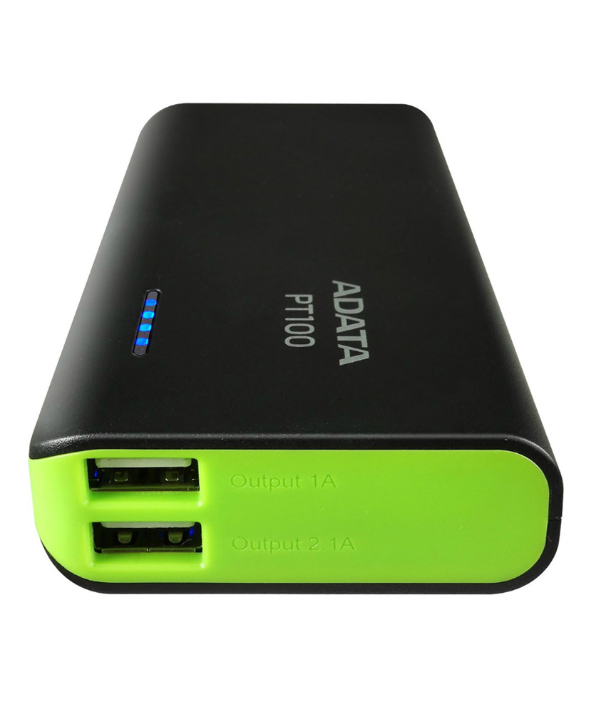 Power Banka ADATA PT100 10000mAh, black / green