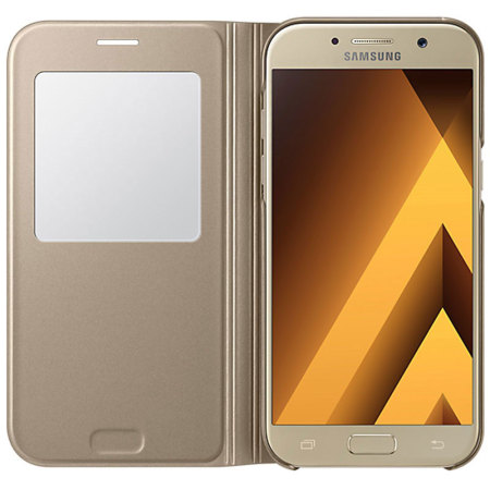Flipové puzdro S-View pre Samsung Galaxy A5 2017 Gold