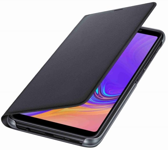 Flipové puzdro Samsung Wallet Case pre Galaxy A7 2018 (A750) zlatá